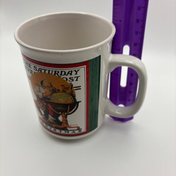 Lot of 3 Norman Rockwell Saturday Evening Post Christmas Mugs Cups Westwood - Picture 8 of 15